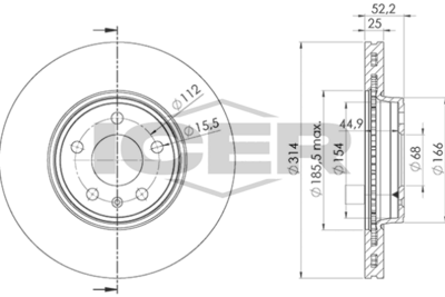 спирачен диск ICER 78BD6077-2