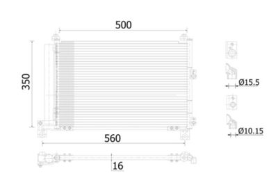 Condensor, airconditioning - AC905000S - MAHLE