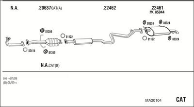 SISTEM DE ESAPAMENT WALKER MA20104
