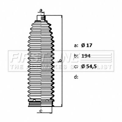 Bellow Kit, steering FIRST LINE FSG3488