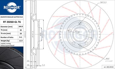 спирачен диск ROTINGER RT 20260-GL T6