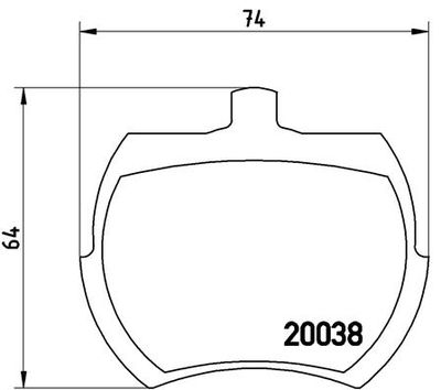 Комплект тормозных колодок, дисковый тормоз BREMBO P 52 002 для ROVER MINI-MOKE