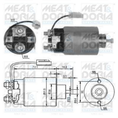 Тяговое реле, стартер MEAT & DORIA 46114 для MITSUBISHI ECLIPSE