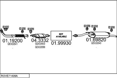 Układ wydechowy MTS ROVE71409A003233