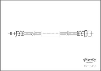 Тормозной шланг CORTECO 19018450 для OPEL MANTA