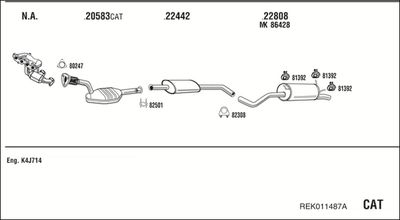 Układ wydechowy WALKER REK011487A