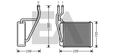 Теплообменник, отопление салона EACLIMA 45C22019 для MAZDA 2