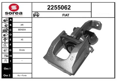 Тормозной суппорт EAI 2255062 для FIAT 130