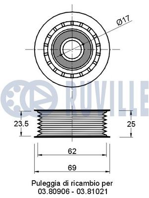 ROLA GHIDARE/CONDUCERE CUREA TRANSMISIE RUVILLE 541415 1