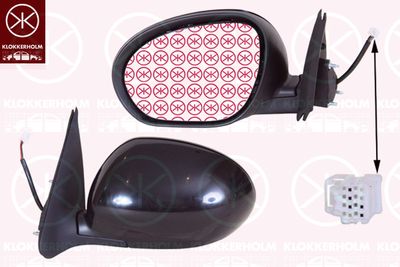 KLOKKERHOLM 16381041 Наружное зеркало  для NISSAN JUKE (F15) 1.6 DIG-T