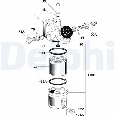 Filtr paliwa DELPHI 6260B640B