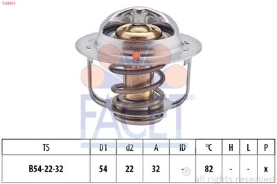 Termostat, środek chłodzący FACET 7.8305S