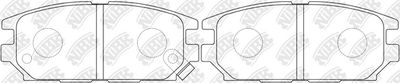 Комплект тормозных колодок, дисковый тормоз NiBK PN3272 для MITSUBISHI PROUDIA/DIGNITY