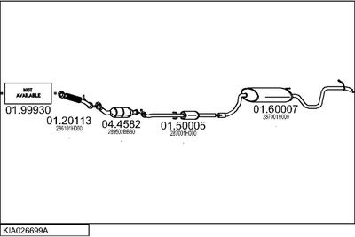 SISTEM DE ESAPAMENT MTS KIA026699A019939