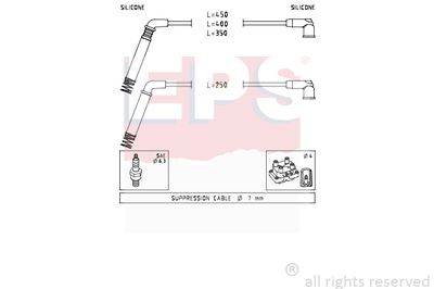Комплект проводов зажигания EPS 1.499.208 для FORD STREET KA