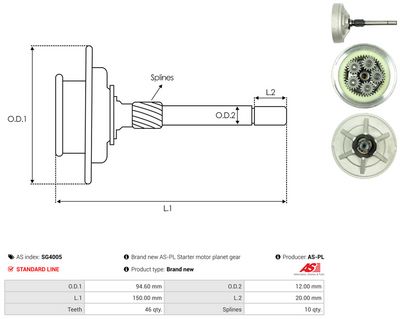 Vorschau Hohlrad, Planetengetriebe (Starter) Ansicht 4