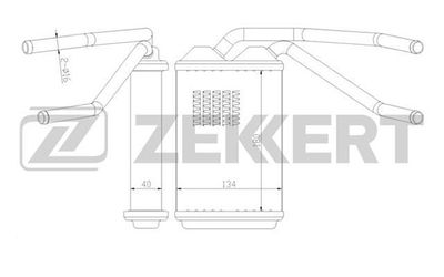 ZEKKERT MK-5030 Радіатор пічки 