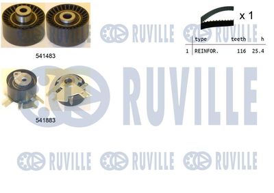 Комплект ремня ГРМ RUVILLE 550296 для PEUGEOT 607