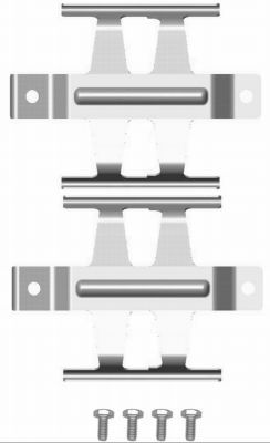 Комплектующие, колодки дискового тормоза HELLA 8DZ 355 204-121 для MERCEDES-BENZ VARIO
