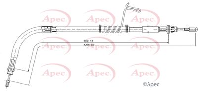 Cable Pull, parking brake APEC CAB1611