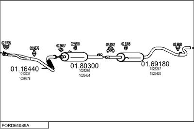 SISTEM DE ESAPAMENT MTS FORD64089A003905