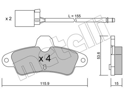 Brake Pad Set, disc brake 22-0143-0K