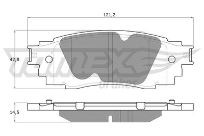 Комплект тормозных колодок, дисковый тормоз TOMEX Brakes TX 18-98 для LEXUS UX