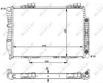 Радиатор, охлаждение двигателя WILMINK GROUP WG1722944 для MERCEDES-BENZ C-CLASS
