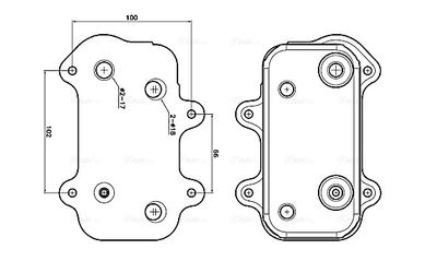 RADIATOR ULEI ULEI MOTOR AVA QUALITY COOLING PR3102