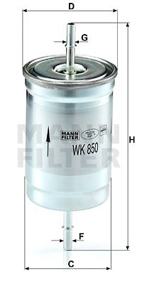 MANN-FILTER WK 850 Топливный фильтр  для VOLVO S90 (Вольво С90)