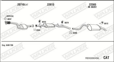SISTEM DE ESAPAMENT WALKER REK009043A
