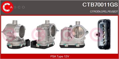 Hrdlo škrticí klapky CASCO CTB70011GS