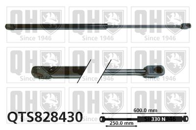 Газовая пружина, крышка багажник QUINTON HAZELL QTS828430 для OPEL MANTA