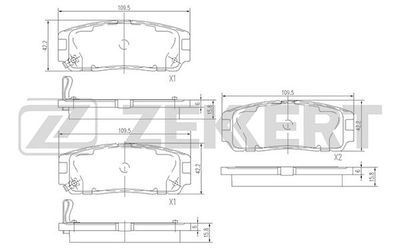 Комплект тормозных колодок, дисковый тормоз ZEKKERT BS-1853 для ISUZU TFR/TFS
