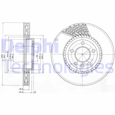 Bromsskiva DELPHI BG9892