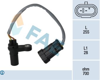Датчик частоты вращения, автоматическая коробка передач FAE 79191 для OPEL CORSA