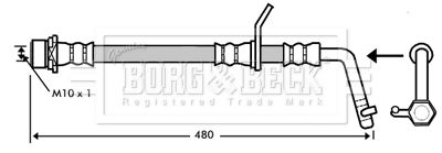 Brake Hose Borg & Beck BBH7348