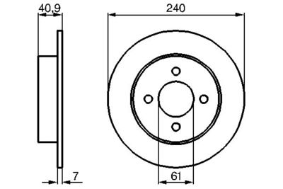 BOSCH 0 986 479 104 Тормозные диски  для NISSAN MICRA II (K11) 1.0 i 16V