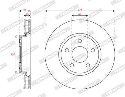DISC FRANA FERODO DDF3050C 1