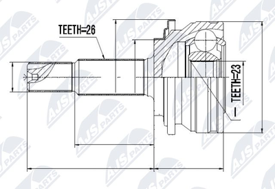 Шарнирный комплект, приводной вал NTY NPZ-TY-079 для SUBARU TREZIA