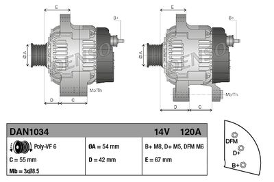 Alternator DAN1034