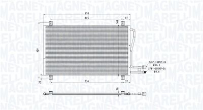 Skraplacz, klimatyzacja MAGNETI MARELLI 350203913000
