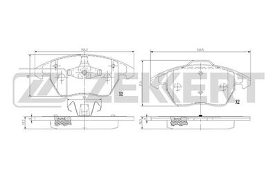 ZEKKERT BS-1375 Тормозные колодки и сигнализаторы  для SKODA CITIGO (Шкода Китиго)