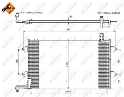 KONDENSATOR KLIMAANLAGE NRF 35584 6
