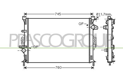 RADIATOR RACIRE MOTOR PRASCO FD110R002