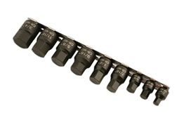 Laser Tools Low Profile Impact AF Hex Socket Bit Set 1/4"D, 3/8"D 9pc