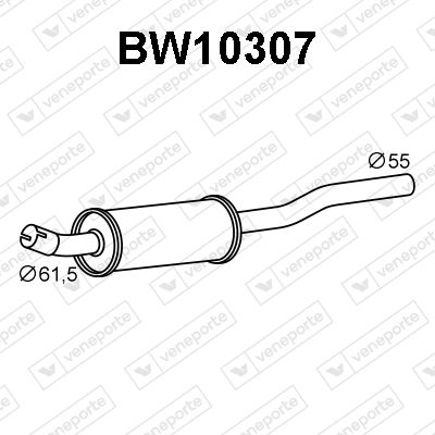 Предглушитель выхлопных газов VENEPORTE BW10307 для BMW 2