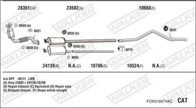 Изпускателна система WALKER FOK019574AC