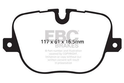 Комплект тормозных колодок, дисковый тормоз EBC Brakes DPX2068 для LAND ROVER RANGE ROVER