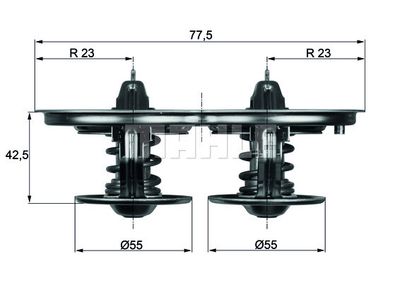 Termostat, kylvätska MAHLE TX 32 80D